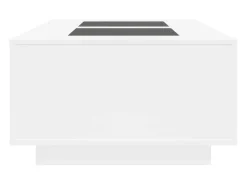 Mesa De Centro| Mesa de centro | Mesa de apoio luzes LED Infinity 116x69x40 cm Branco