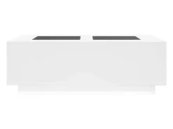 Mesa De Centro| Mesa de centro | Mesa de apoio luzes LED Infinity 116x69x40 cm Branco