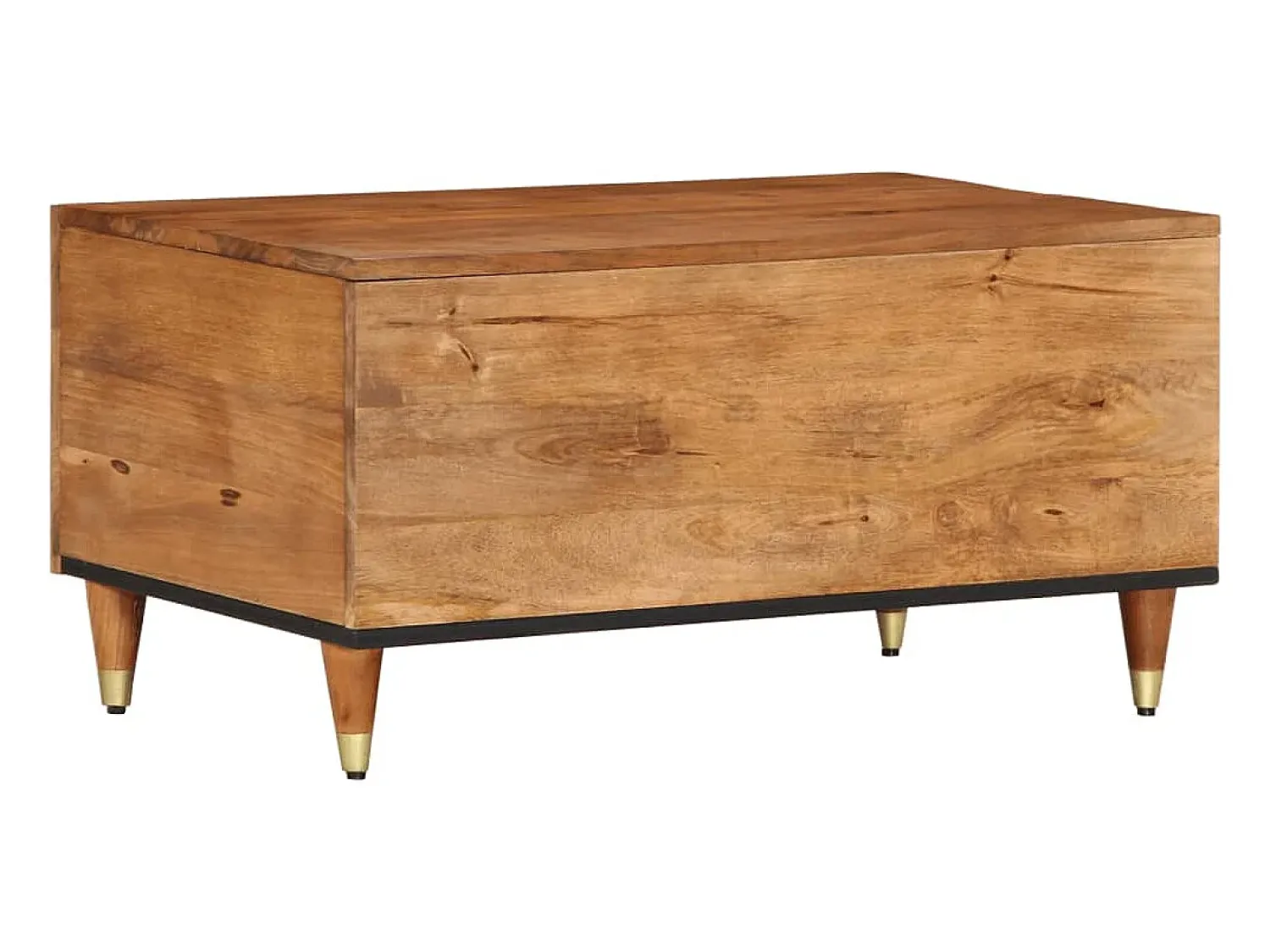 Hot Mesa de centro | Mesa de apoio | Mesa de café 80x50x40 cm madeira de mangueira maciça Castanho