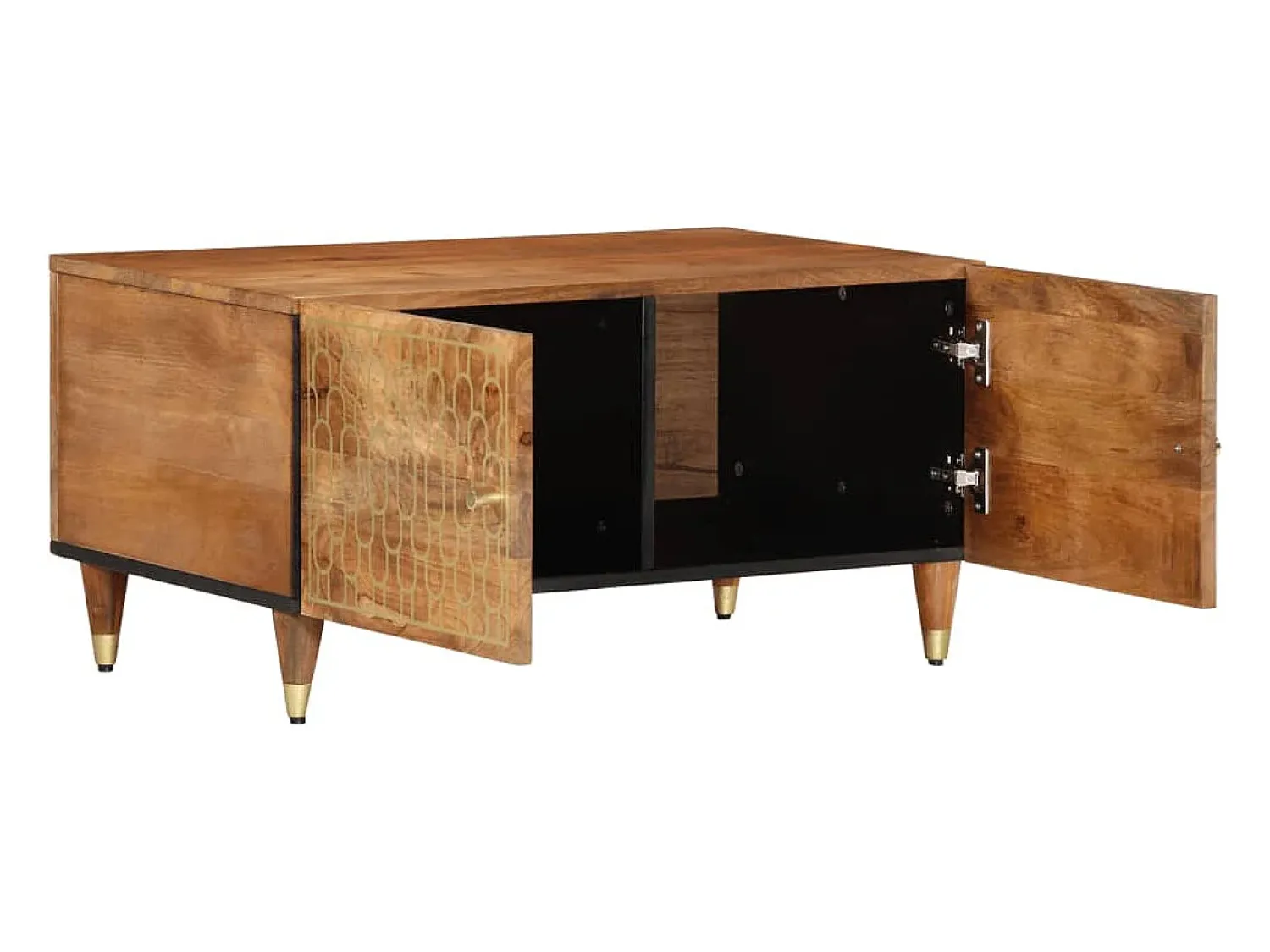 Hot Mesa de centro | Mesa de apoio | Mesa de café 80x50x40 cm madeira de mangueira maciça Castanho