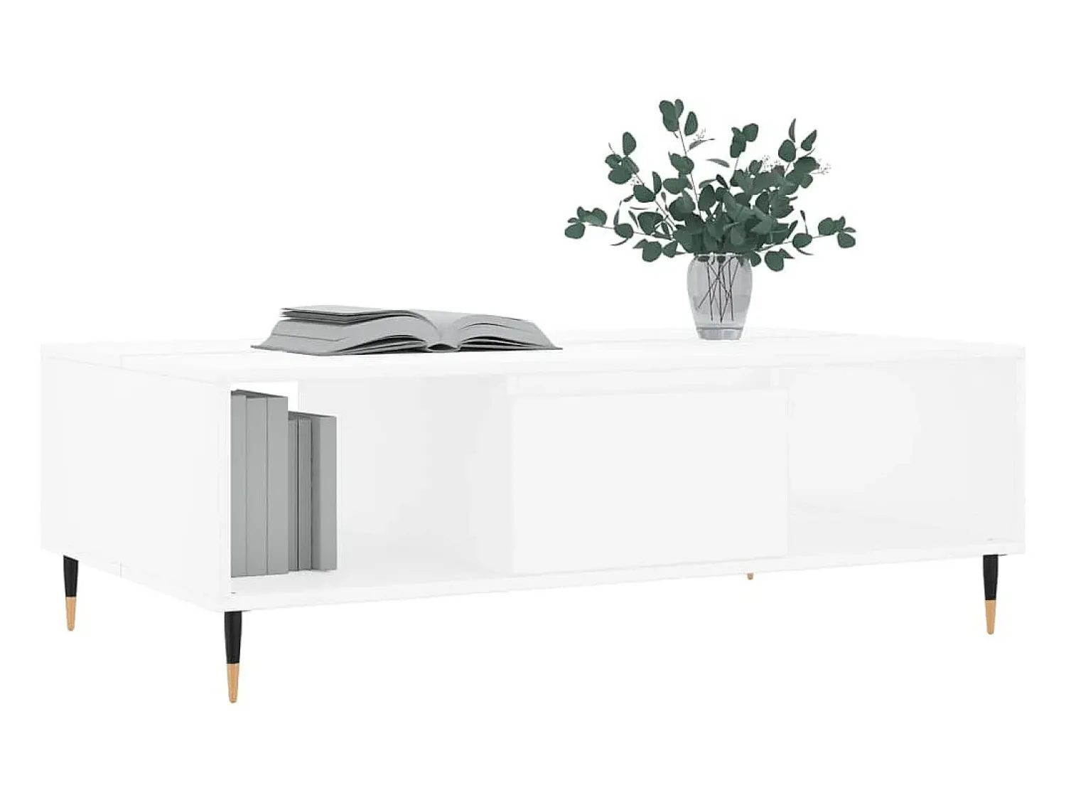 Mesa de centro | Mesa de apoio 104x60x35 cm derivados de madeira^ Mesa De Centro