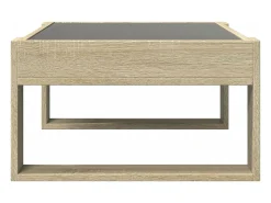 Hot Mesa de centro | Mesa de apoio luzes LED Infinity 70x53x30 cm carvalho sonoma Castanho