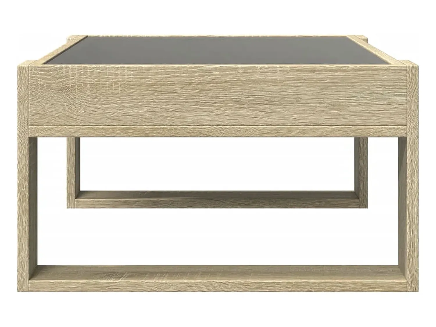 Hot Mesa de centro | Mesa de apoio luzes LED Infinity 70x53x30 cm carvalho sonoma Castanho