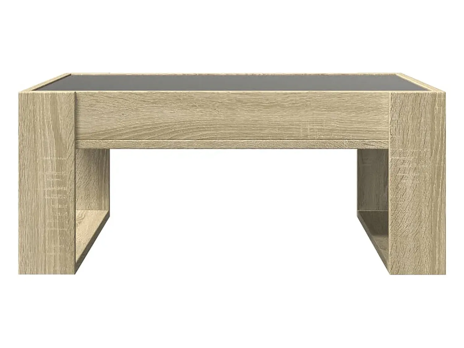 Hot Mesa de centro | Mesa de apoio luzes LED Infinity 70x53x30 cm carvalho sonoma Castanho
