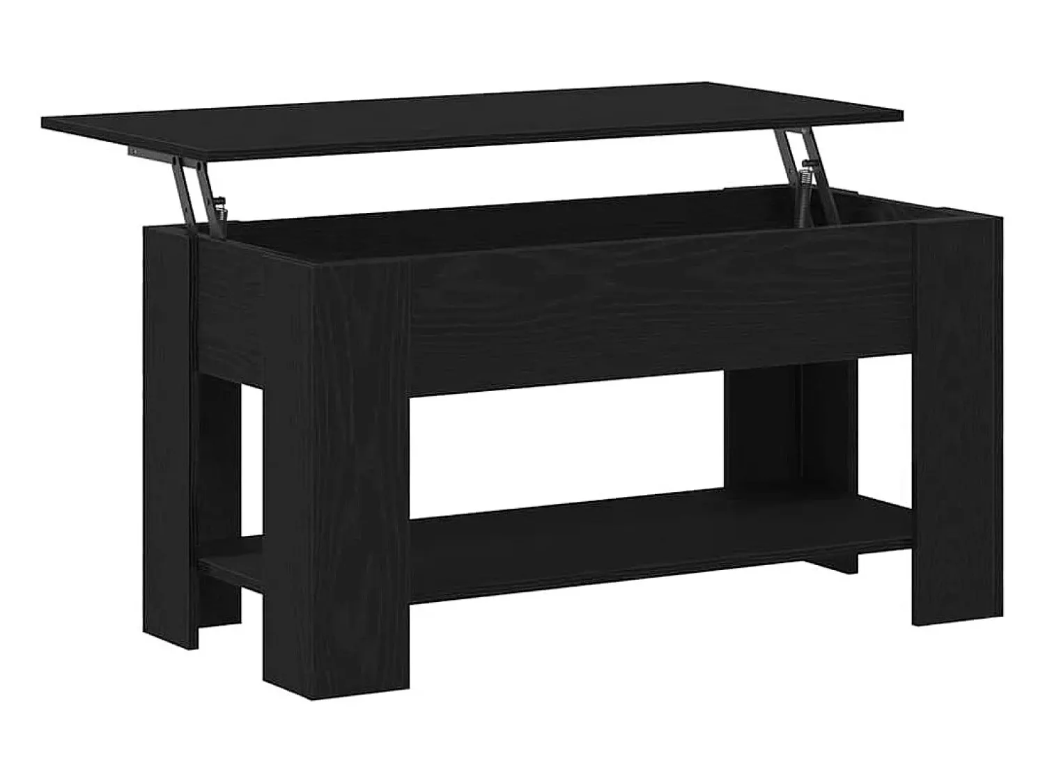 Mesa De Centro* Mesa de centro | Mesa de apoio Carvalho 101x49x52 cm Preto