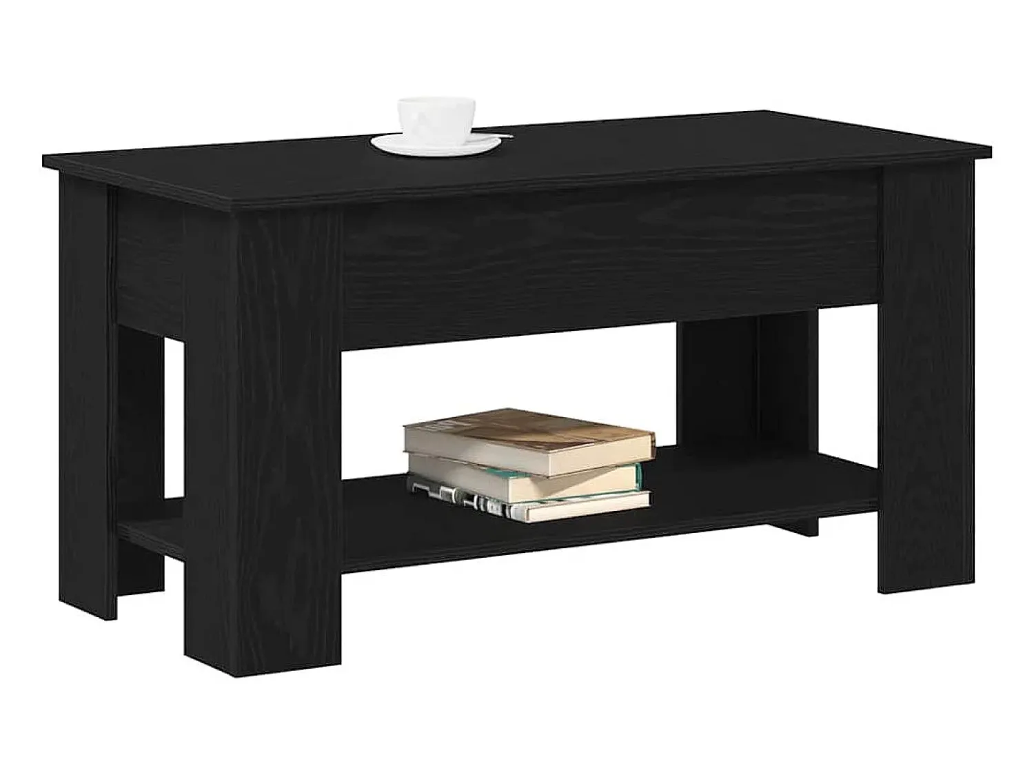 Mesa De Centro* Mesa de centro | Mesa de apoio Carvalho 101x49x52 cm Preto