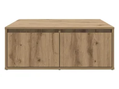 Clearance Mesa de centro | Mesa de apoio com gaveta carvalho artisiano 80x80x31 cm Castanho