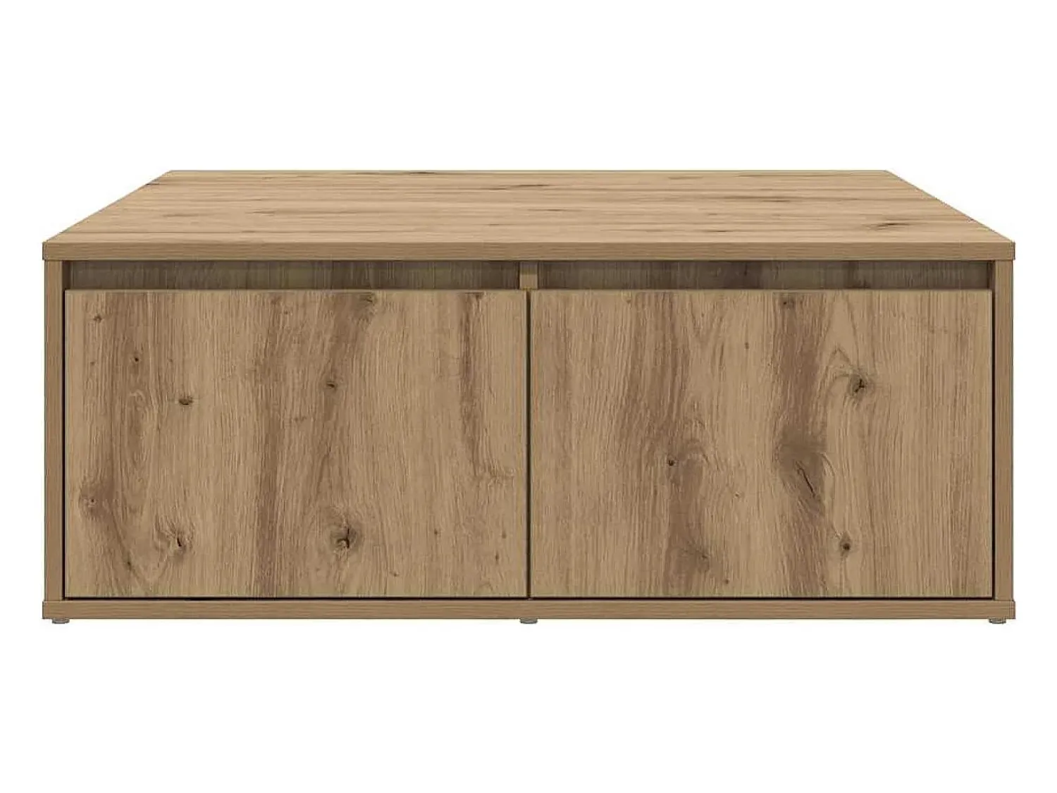 Clearance Mesa de centro | Mesa de apoio com gaveta carvalho artisiano 80x80x31 cm Castanho