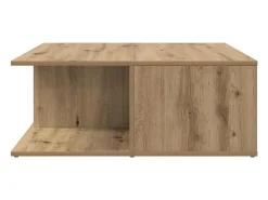 Clearance Mesa de centro | Mesa de apoio com gaveta carvalho artisiano 80x80x31 cm Castanho