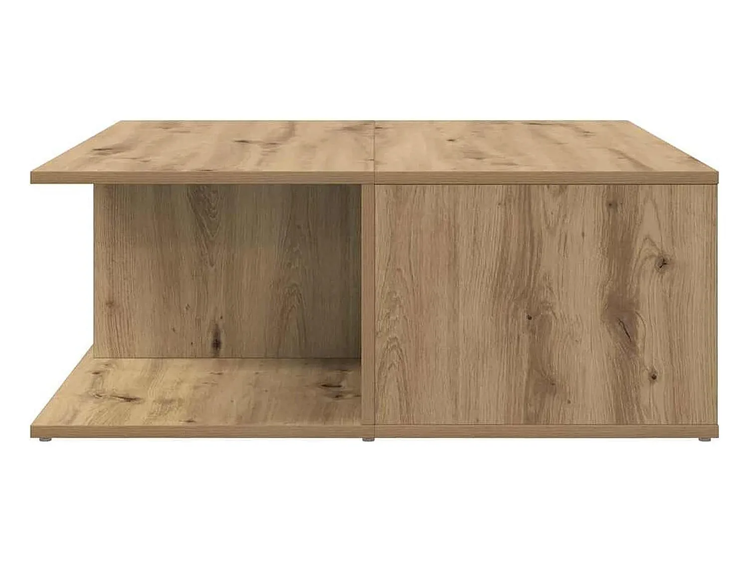 Clearance Mesa de centro | Mesa de apoio com gaveta carvalho artisiano 80x80x31 cm Castanho