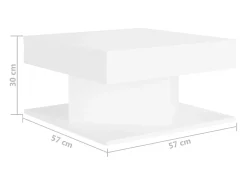 Mesa de centro | Mesa de apoio 57x57x30 cm derivados de madeira^ Mesa De Centro