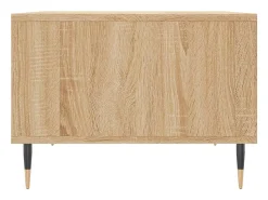 Mesa De Centro* Mesa de centro | Mesa de apoio 60x50x36.5 cm derivados madeira carvalho sonoma Castanho