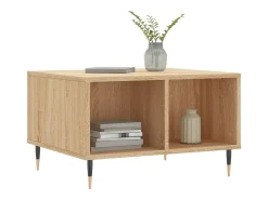 Mesa De Centro* Mesa de centro | Mesa de apoio 60x50x36.5 cm derivados madeira carvalho sonoma Castanho