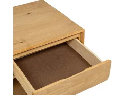 Outlet Mesa de centro | Mesa de apoio SAUDA 99x55x45 cm pinho maciço cor carvalho Castanho