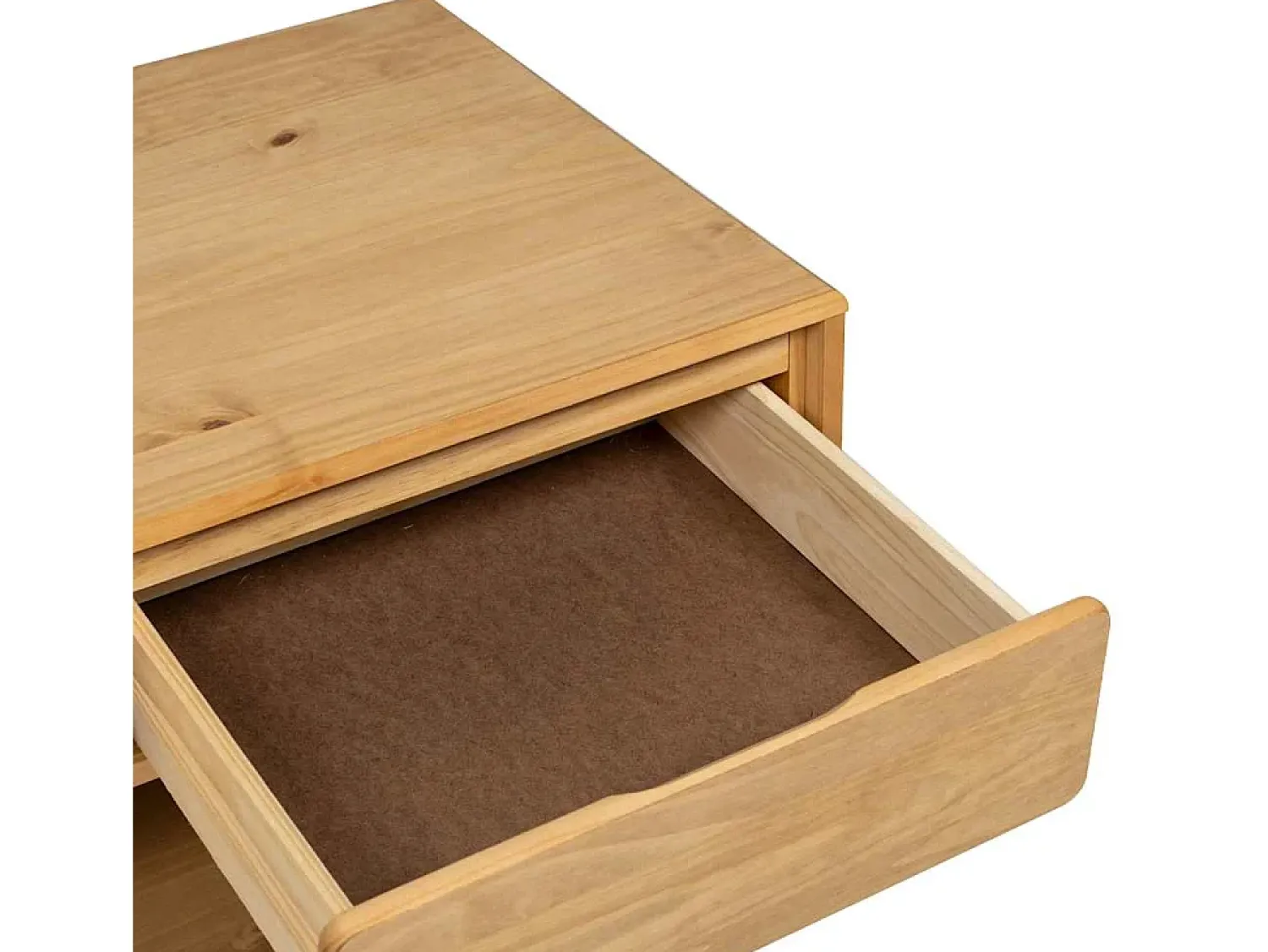 Outlet Mesa de centro | Mesa de apoio SAUDA 99x55x45 cm pinho maciço cor carvalho Castanho