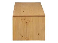 Outlet Mesa de centro | Mesa de apoio SAUDA 99x55x45 cm pinho maciço cor carvalho Castanho