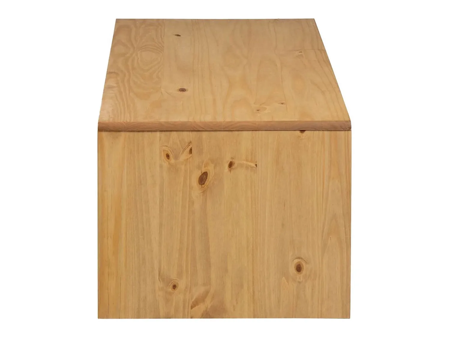 Outlet Mesa de centro | Mesa de apoio SAUDA 99x55x45 cm pinho maciço cor carvalho Castanho