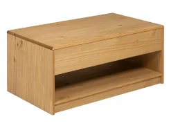 Outlet Mesa de centro | Mesa de apoio SAUDA 99x55x45 cm pinho maciço cor carvalho Castanho