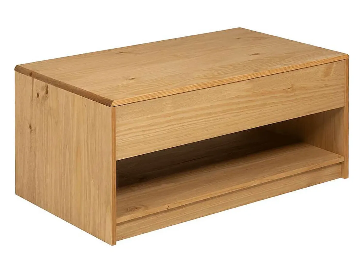 Outlet Mesa de centro | Mesa de apoio SAUDA 99x55x45 cm pinho maciço cor carvalho Castanho