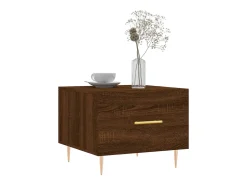 Mesa de centro | Mesa de apoio 50x50x40 cm derivados madeira carvalho^ Mesa De Centro