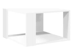 Mesa De Centro* Mesa de centro | Mesa de apoio branca 51.5x51.5x30 cm madeira projetada Branco