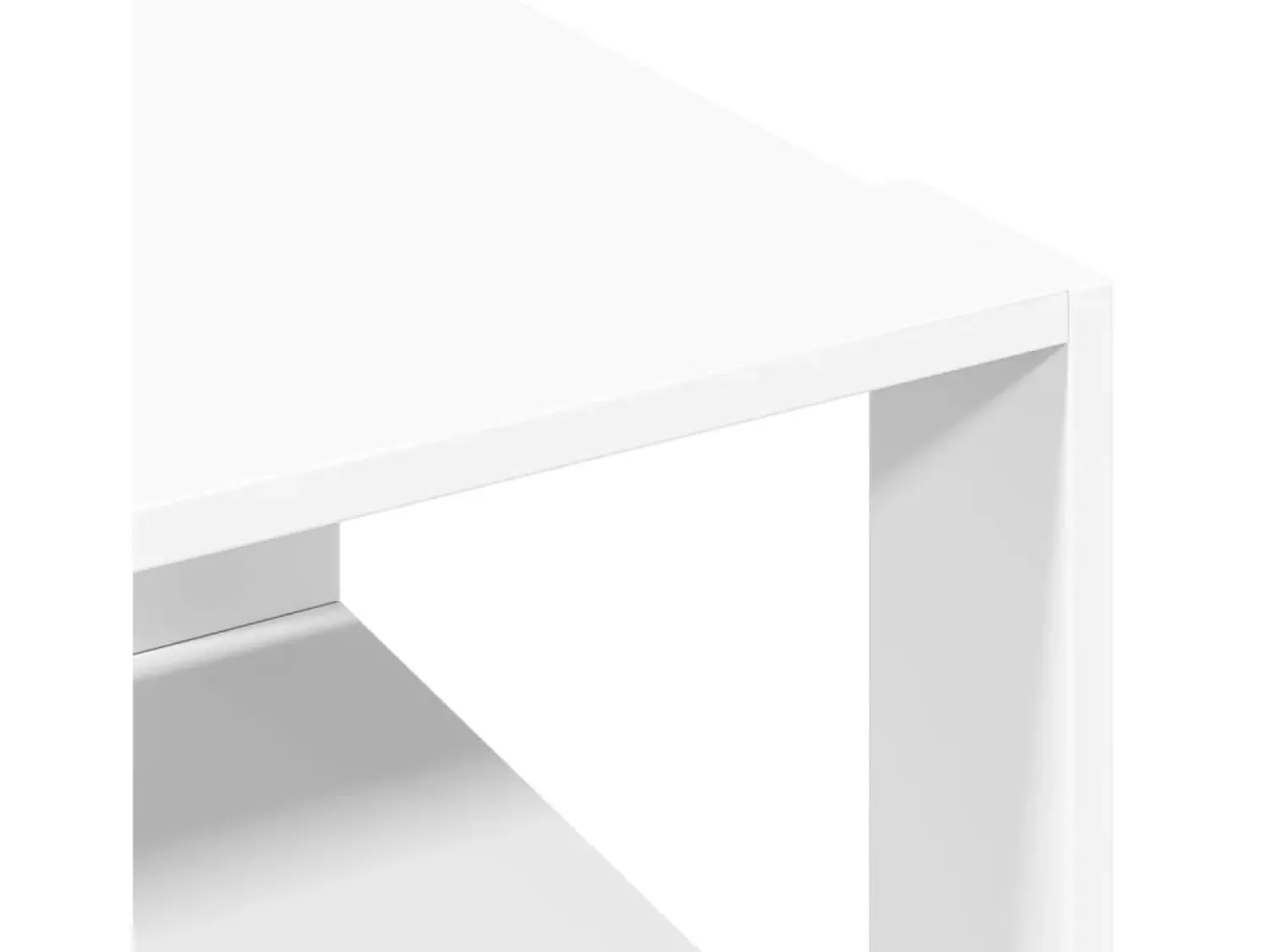 Mesa De Centro* Mesa de centro | Mesa de apoio branca 51.5x51.5x30 cm madeira projetada Branco