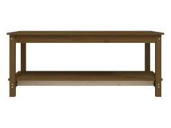 Mesa De Centro| Mesa de centro | Mesa de apoio 110x55x45 cm pinho maciço mel Castanho