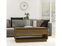 Mesa de centro | Mesa de apoio 102.5x55x44 cm derivados madeira carvalho^ Mesa De Centro