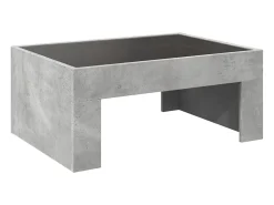 Mesa de centro | Mesa de apoio luzes LED Infinity 70x50x30 cm cimento^ Mesa De Centro
