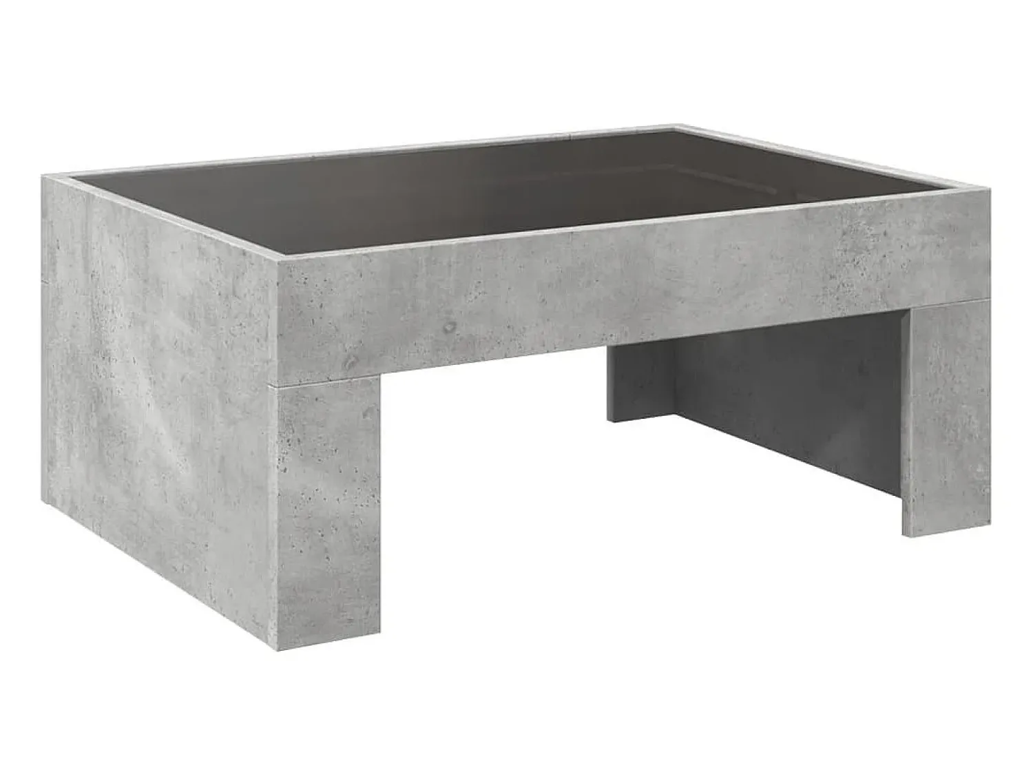 Mesa de centro | Mesa de apoio luzes LED Infinity 70x50x30 cm cimento^ Mesa De Centro