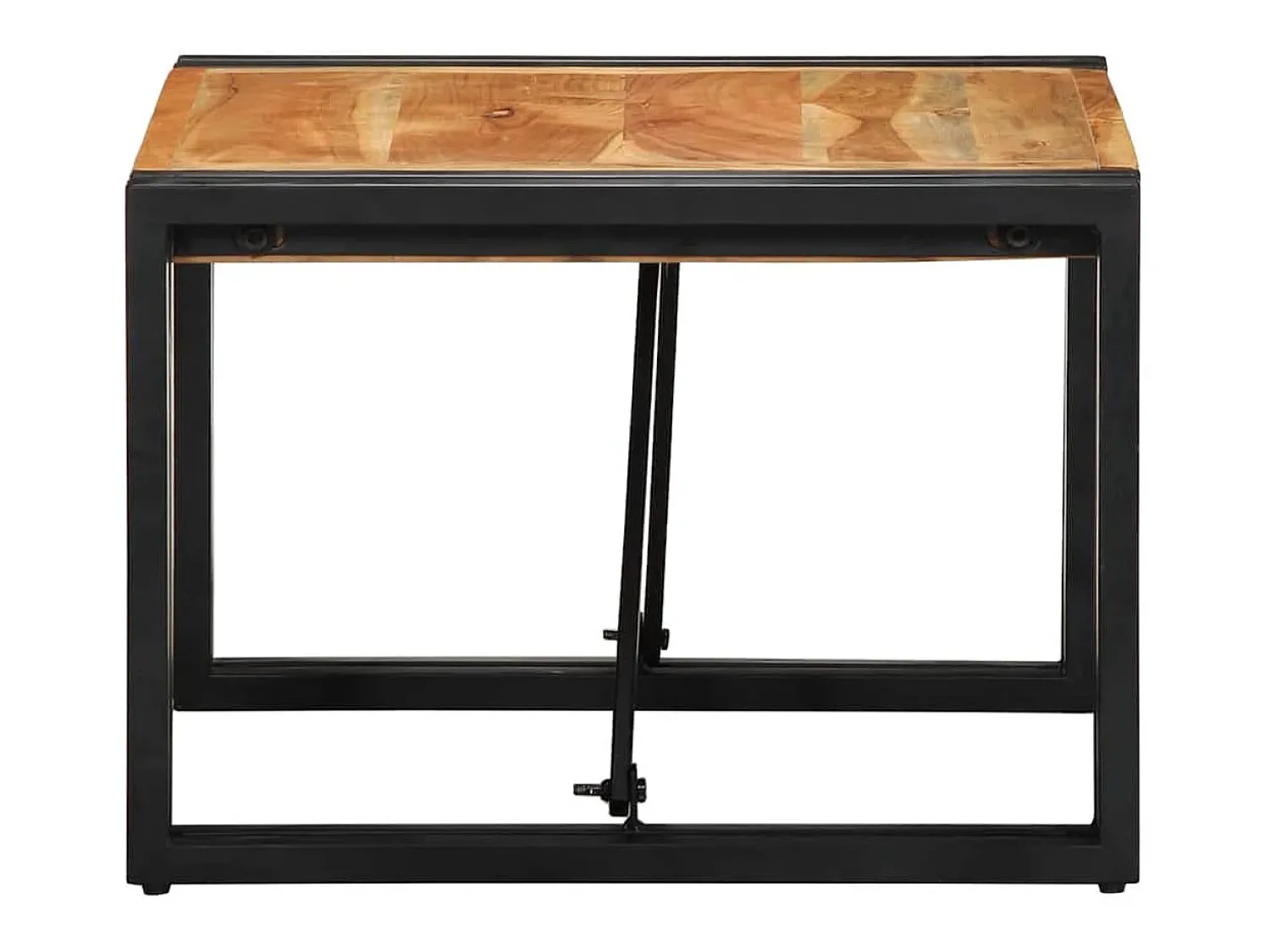 Mesa De Centro| Mesa de centro | Mesa de apoio | Mesa de café 50x50x35 cm madeira de acácia maciça Castanho