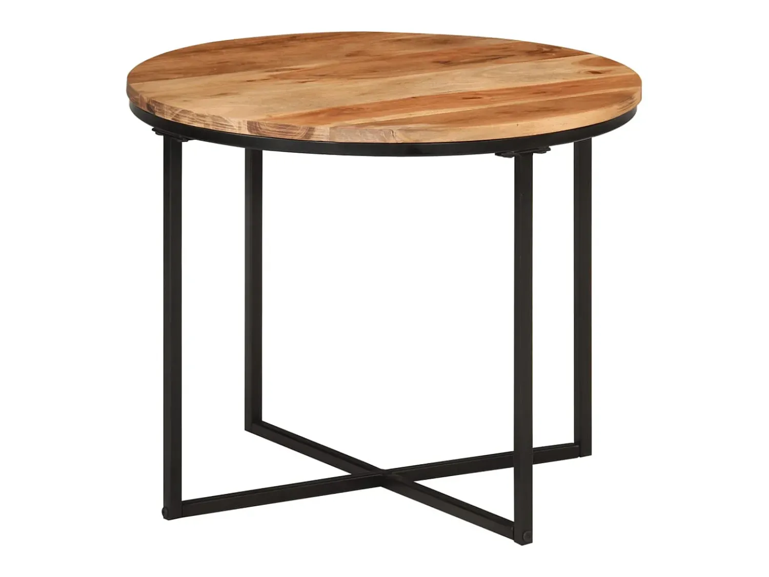 Sale Mesa de centro | Mesa de apoio | Mesa de café 55x55x45 cm madeira de acácia maciça e ferro Castanho