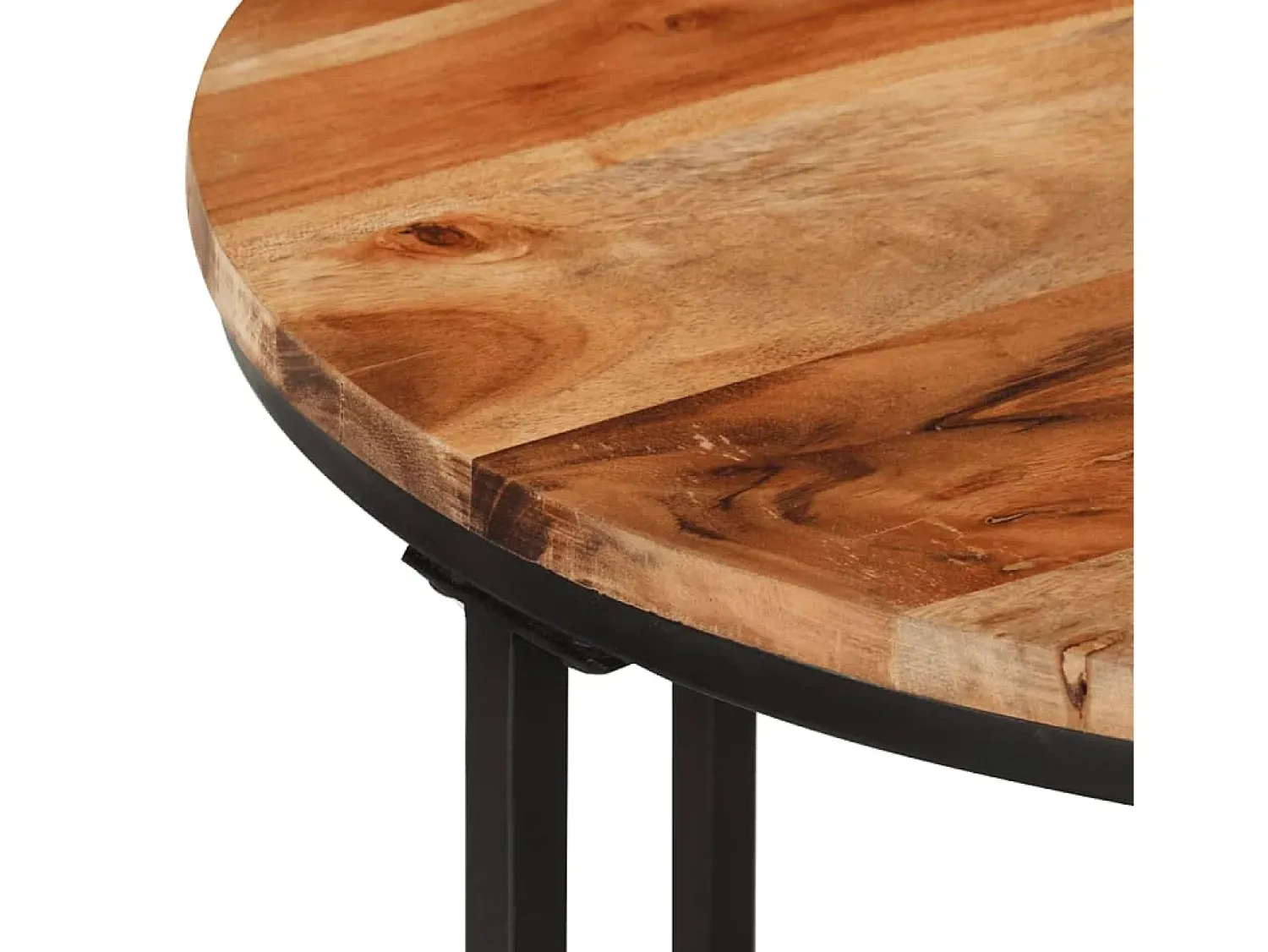 Sale Mesa de centro | Mesa de apoio | Mesa de café 55x55x45 cm madeira de acácia maciça e ferro Castanho