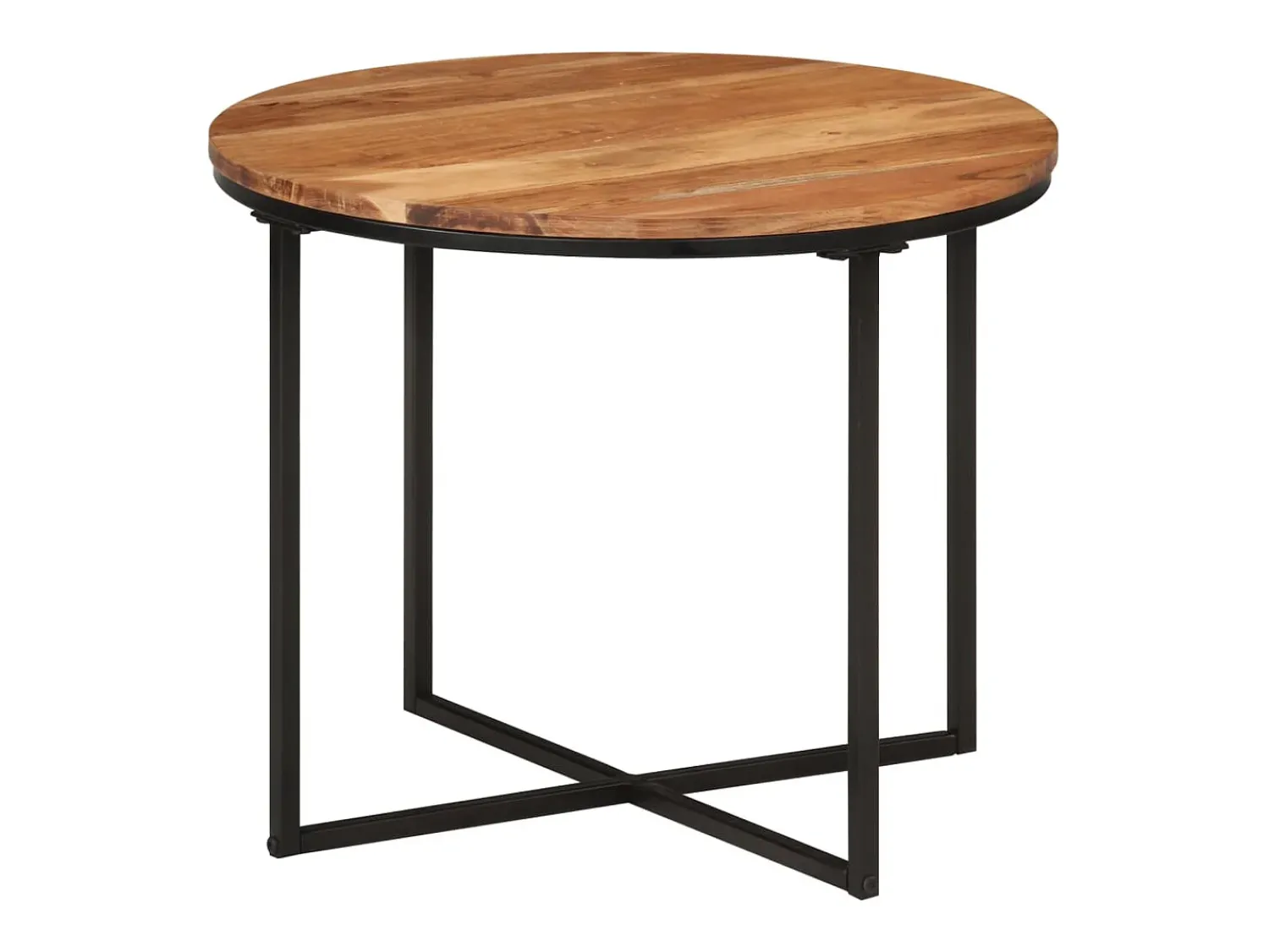 Sale Mesa de centro | Mesa de apoio | Mesa de café 55x55x45 cm madeira de acácia maciça e ferro Castanho