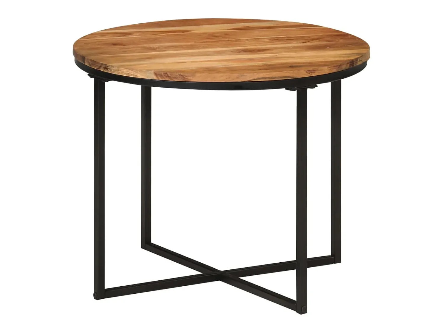 Sale Mesa de centro | Mesa de apoio | Mesa de café 55x55x45 cm madeira de acácia maciça e ferro Castanho