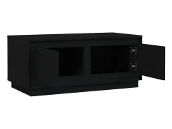 Mesa de centro | Mesa de apoio 102x50x44 cm derivados de madeira Preto