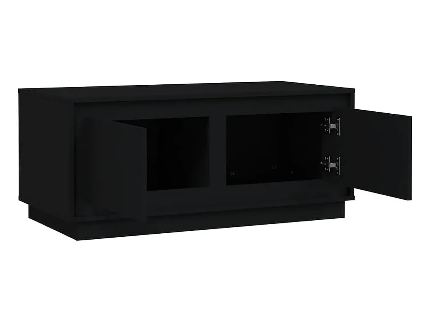 Mesa de centro | Mesa de apoio 102x50x44 cm derivados de madeira Preto