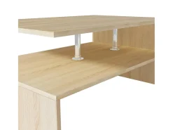 Outlet Mesa de centro | Mesa de apoio | Mesa de café derivados de madeira 90x59x42 cm cor carvalho Castanho