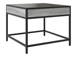 Mesa De Centro| Mesa de centro | Mesa de apoio luzes LED Infinity 50x50x41 cm sonoma Cinzento