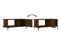 Mesa De Centro| Mesa de centro | Mesa de apoio 90x50x40 cm derivados de madeira carvalho Castanho