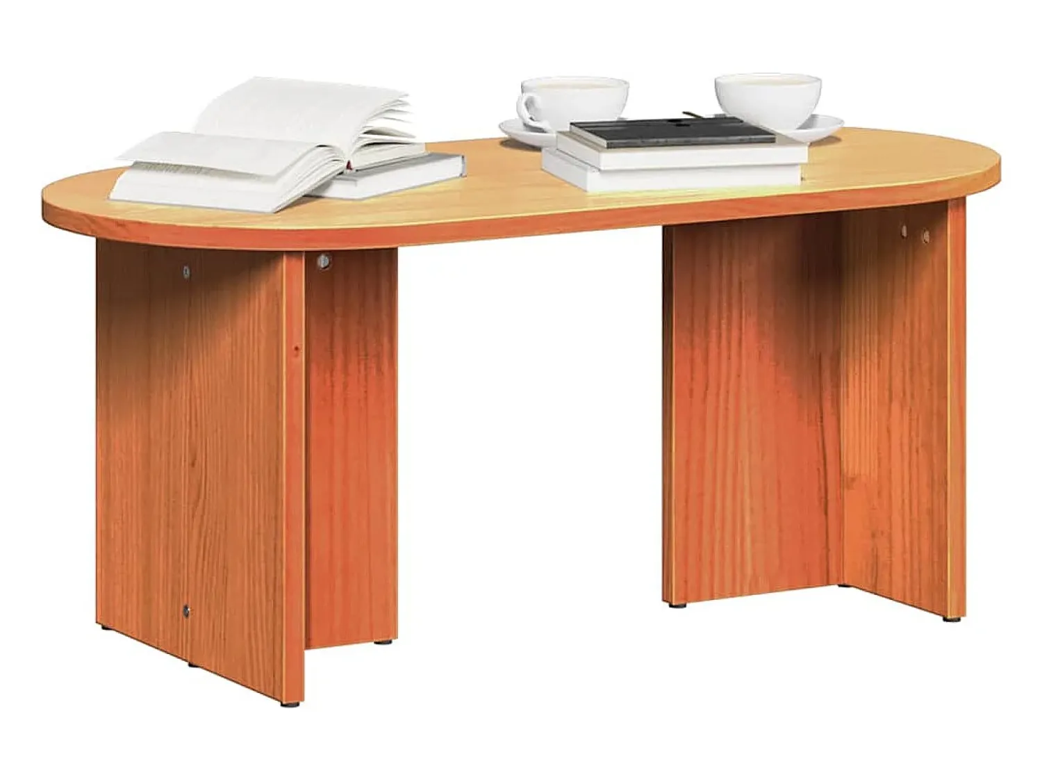 Mesa De Centro* Mesa de centro | Mesa de apoio -mel 80x39.5x35 cm Castanho