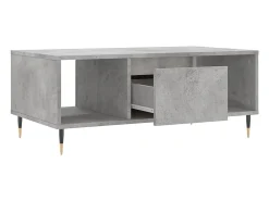 Mesa De Centro* Mesa de centro | Mesa de apoio 90x50x36.5 cm derivados madeira cimento Cinzento