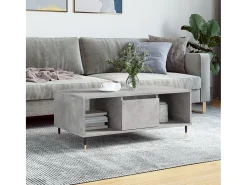 Mesa De Centro* Mesa de centro | Mesa de apoio 90x50x36.5 cm derivados madeira cimento Cinzento