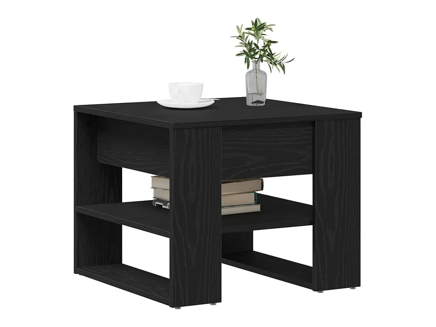 Mesa De Centro| Mesa de centro | Mesa de apoio Carvalho 55.5x55x45 cm Preto