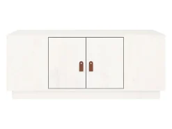 Outlet Mesa de centro | Mesa de apoio 100x50x41 cm pinho maciço Branco
