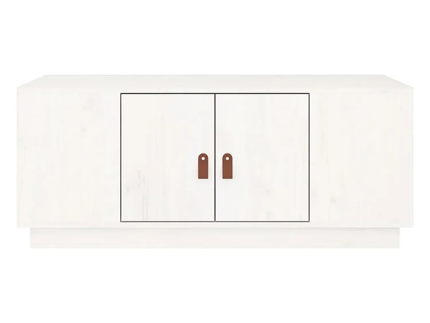 Outlet Mesa de centro | Mesa de apoio 100x50x41 cm pinho maciço Branco
