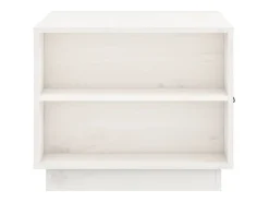 Outlet Mesa de centro | Mesa de apoio 100x50x41 cm pinho maciço Branco