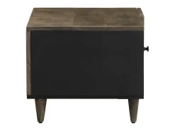 Clearance Mesa de centro | Mesa de apoio claro 80x50x40 cm madeira mangueira maciça Cinzento
