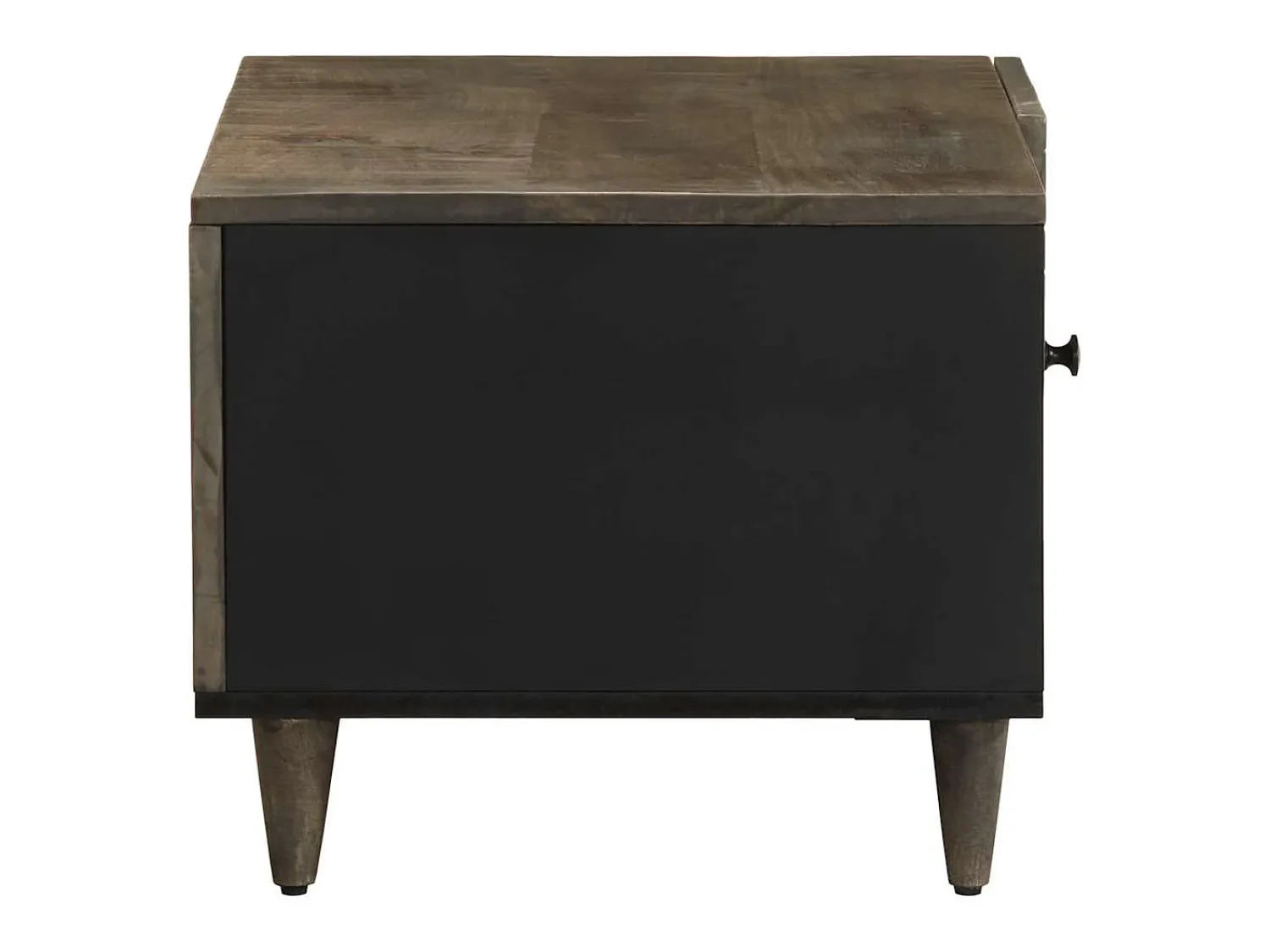 Clearance Mesa de centro | Mesa de apoio claro 80x50x40 cm madeira mangueira maciça Cinzento