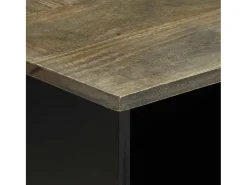 Clearance Mesa de centro | Mesa de apoio claro 80x50x40 cm madeira mangueira maciça Cinzento